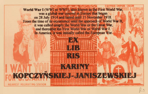 Exlibris by Rajmund Aszkowski from Poland for Kariny Kopczynskiej-Janiszewskiej - 