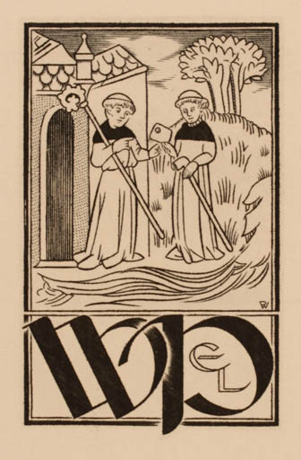 Exlibris by Werner Pfeiler from Austria for W. P. - Religion 