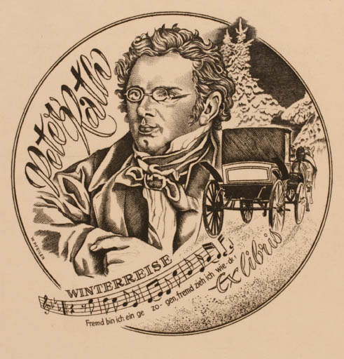 Exlibris by Werner Pfeiler from Austria for Peter Rath - Music Portrait 