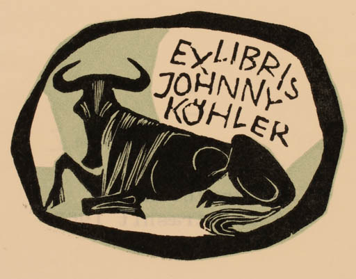 Exlibris by Emil Kotrba from Czech Republic for Johnny Köhler - Fauna 