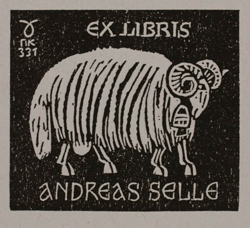 Exlibris by Pencho Koulekov from Bulgaria for Andreas Selle - Fauna 