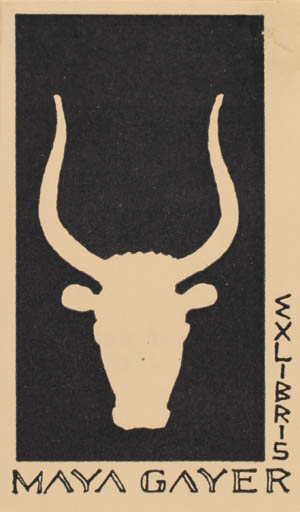 Exlibris by Marius af Schultén from Finland for Maya Gayer - Fauna 