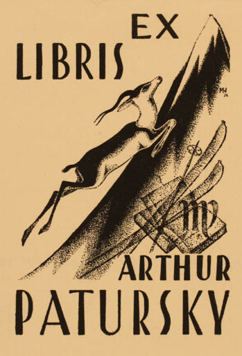 Exlibris by Sandors Wespremy from Latvia for Arthur Patursky - Fauna Scenery/Landscape 