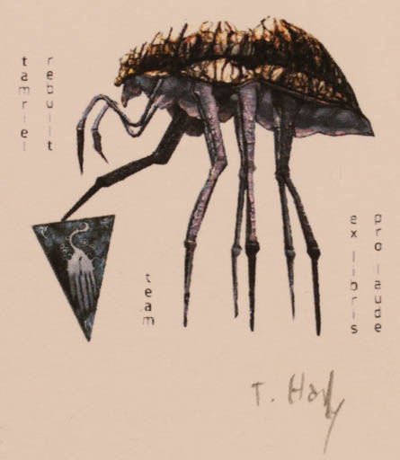 Exlibris by Tomasz Hankus from Poland for ? ? - Insect 