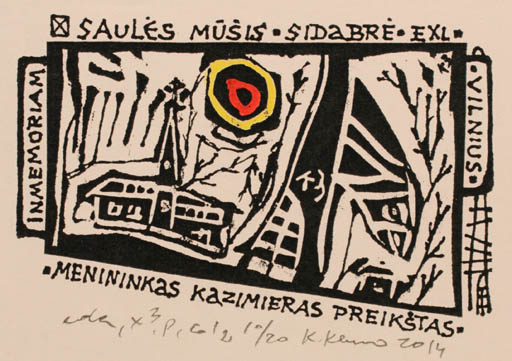 Exlibris by Klemensas Kupriunas from Lithuania for ? ? - Abstract 