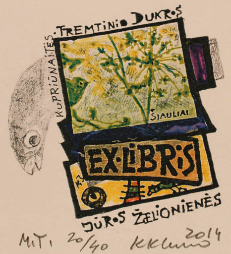 Exlibris by Klemensas Kupriunas from Lithuania for ? ? - Abstract 