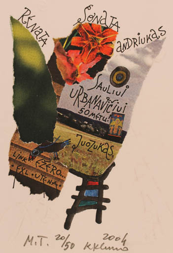 Exlibris by Klemensas Kupriunas from Lithuania for Saulius Urbanavicius - Abstract 