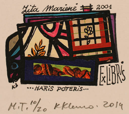 Exlibris by Klemensas Kupriunas from Lithuania for Zita Mariene - Abstract 