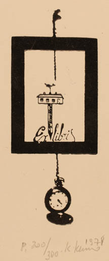 Exlibris by Klemensas Kupriunas from Lithuania for ? ? - 