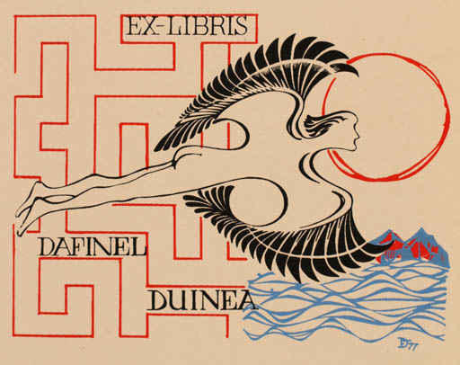 Exlibris by Eduardo Dias Ferreira from Portugal for Dafinel Duinea - Mythology 