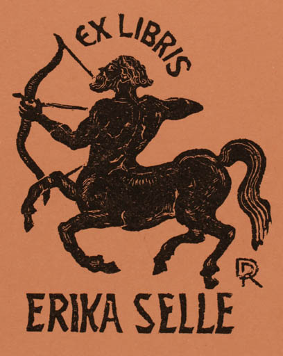 Exlibris by Denis Rheutow from Russia for Erika Selle - Mythology 