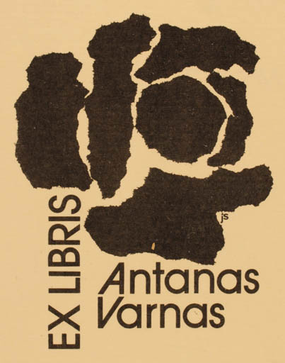 Exlibris by Joseph Sodaitis from USA for Antanas Varnas - Abstract 