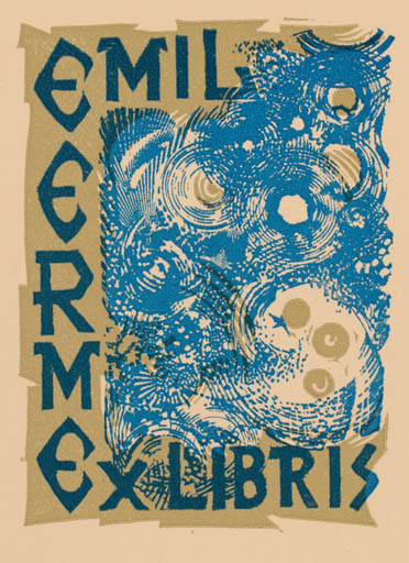 Exlibris by Richard Tammelo from Canada for Emil Eerme - Abstract 