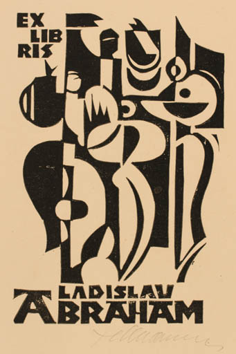 Exlibris by Josif Tellmann from Romania for Abraham Ladislau - Abstract 