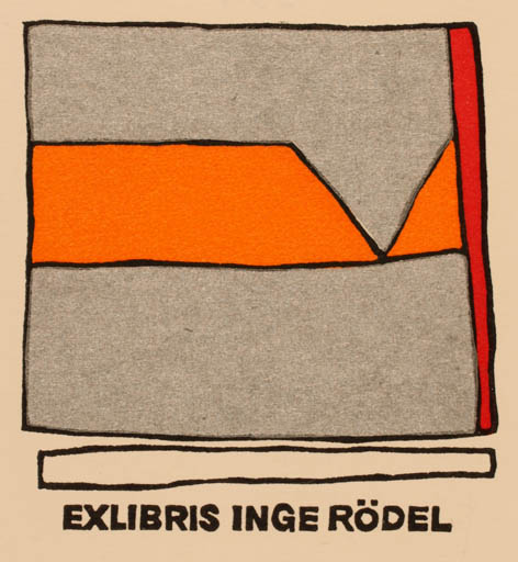 Exlibris by Cees Andriessen from Netherland for Inge Rödel - Abstract 