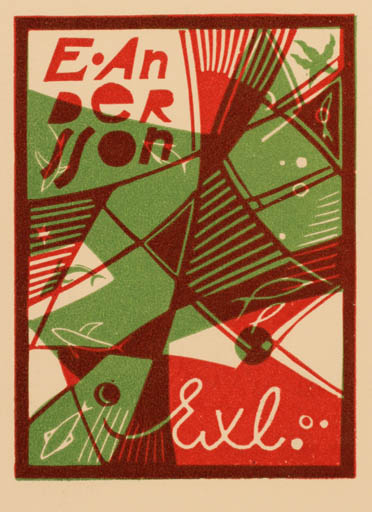 Exlibris by Lew Beketow from Russia for Egart Andersson - Abstract 