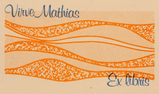 Exlibris by Mai Eudi from Canada for Virve Mathias - Abstract 