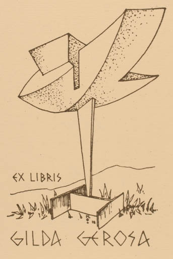 Exlibris by Pier-Luigi Gerosa from Italy for Gilda Gerosa - Abstract 