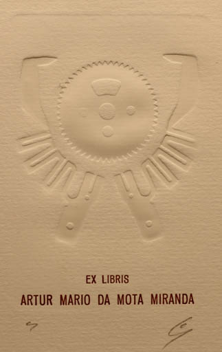 Exlibris by Prof. Ernesto Guffanti from Italy for Artur Mario Da Mota Miranda - Abstract 