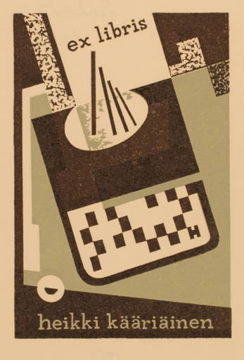 Exlibris by Raimo Heino from Finland for Heikki Kääriäinen - Abstract 