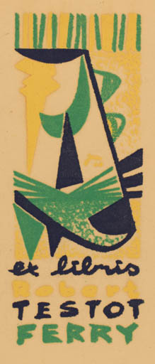 Exlibris by Vladimir Jandejsek from Czechoslovakia for Robert Testot Ferry - Abstract 