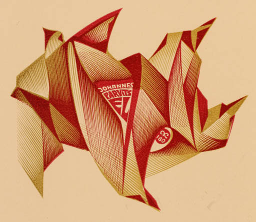 Exlibris by Anatolij Kalaschnikow from Russia for Johannes Parvits - Abstract 