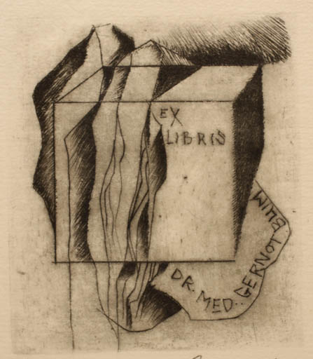 Exlibris by Jana Jemelkova from Czech Republic for Dr. Gernot Blum - Abstract 