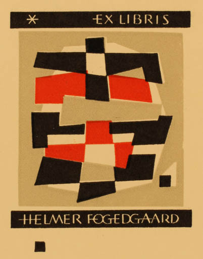 Exlibris by Ryszard Krzywka from Poland for Helmer Fogedgaard - Abstract 