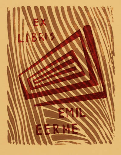 Exlibris by N. Malm from Canada for Emil Eerme - Abstract 