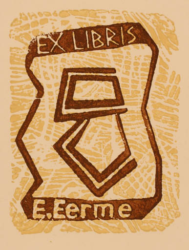 Exlibris by N. Malm from Canada for Emil Eerme - Abstract 