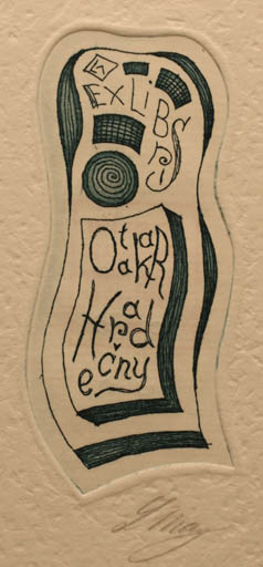 Exlibris by Lorentz May from Denmark for Ing. Otakar Hradecny - Abstract 