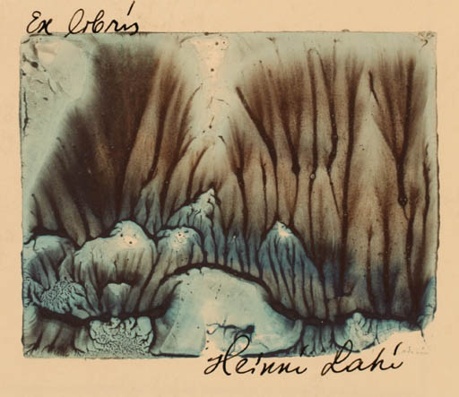 Exlibris by Guara Muuga from Estonia for Heinni Laki - Abstract 