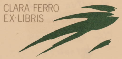 Exlibris by Victor Oliva from Portugal for Clara Ferro - Abstract 