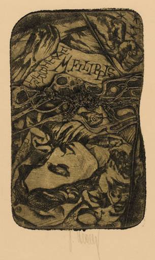 Exlibris by Pavel Hlavaty from Czech Republic for Mario de Filippis - Surrealism 