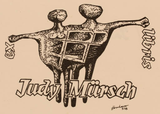 Exlibris by Hans Chr. Hornhaver from Denmark for Judy Mürsch - Surrealism 