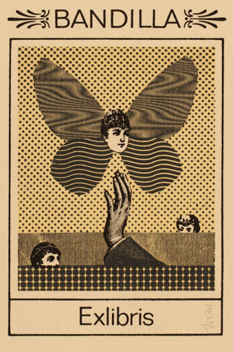 Exlibris by Peter Israel from Germany for Hans-Joachim Bandilla - Surrealism 