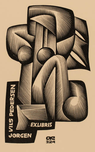 Exlibris by Anatolij Kalaschnikow from Russia for Jørgen Vils Pedersen - Abstract 