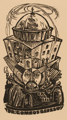 Exlibris by Laszlo Nagy from Hungary for ? ? - Surrealism 