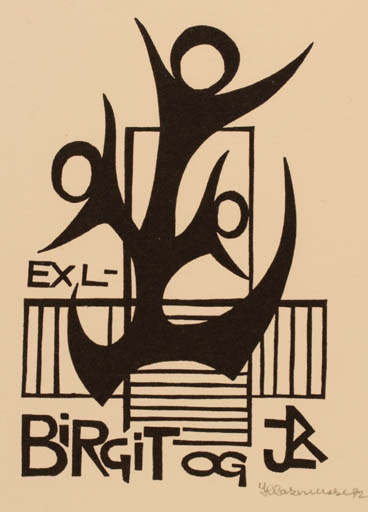 Exlibris by Jørgen Lindhardt Rasmussen from Denmark for Jørgen Lindhardt Rasmussen - Surrealism 