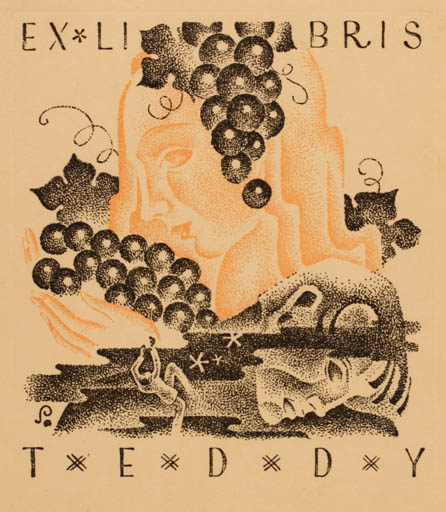 Exlibris by Henry Schjærven from Norway for ? ? - Surrealism 