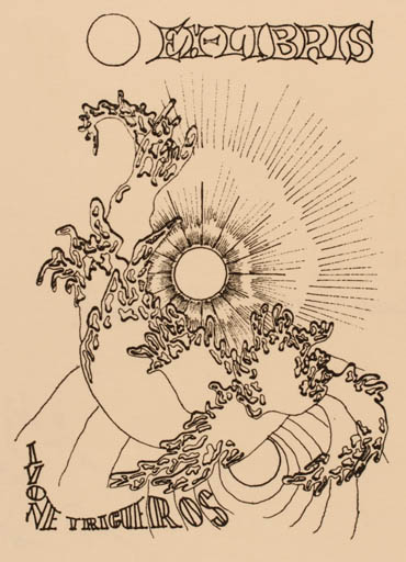 Exlibris by joao Trigueros from Portugal for Ivone Trigueros - Surrealism 