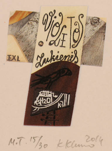 Exlibris by Klemensas Kupriunas from Lithuania for Violetos Zukienes - Abstract 