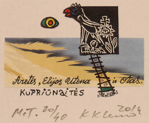 Exlibris by Klemensas Kupriunas from Lithuania for ? ? - Abstract 