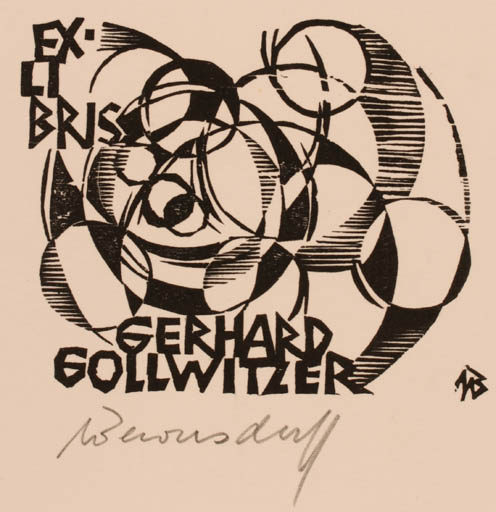 Exlibris by Ullrich Bewersdorff from Germany for Gerhard GollWitzer - Abstract 