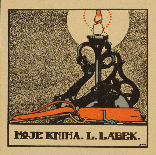 Exlibris by Bohumil Krs from Czech Republic for L. Labek - Book Interior Jugend 
