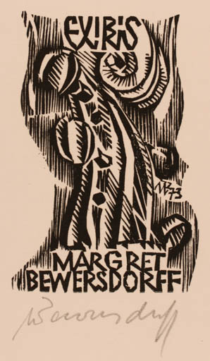 Exlibris by Ullrich Bewersdorff from Germany for Margret Bewersdorff - Abstract 