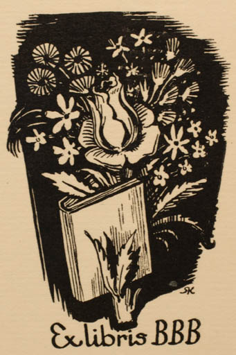 Exlibris by Ruda Kubicek from Czech Republic for ? B. B. B. - Flower Book 