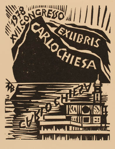 Exlibris by Ullrich Bewersdorff from Germany for Carlo Chilsa - Exlibris Congress 