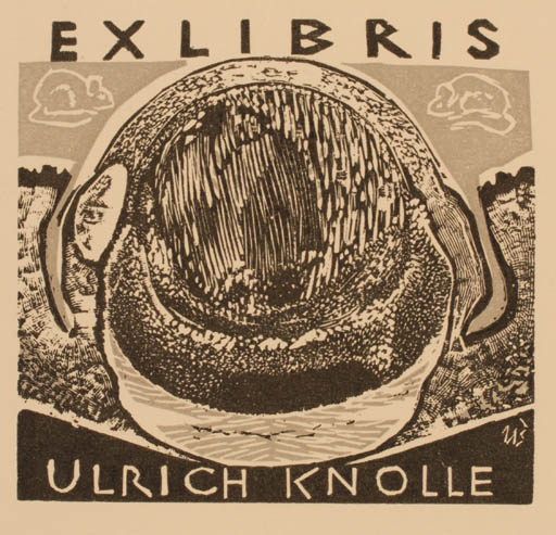 Exlibris by Ullrich Bewersdorff from Germany for Ulrich Knolle - Fauna Art 