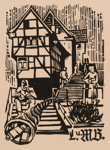 Exlibris by Ullrich Bewersdorff from Germany for ? ? - Architecture 